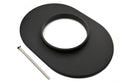 Aluminum 12" Oval Air Cleaner Paper Filter Full Finned - Black