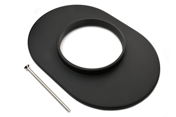 Aluminum 12" Oval Air Cleaner Paper Filter Full Finned - Black