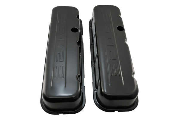 Steel 1965-2000 Chevy Bb 502 Tall Valve Covers C.I.D 502 Logo - Black