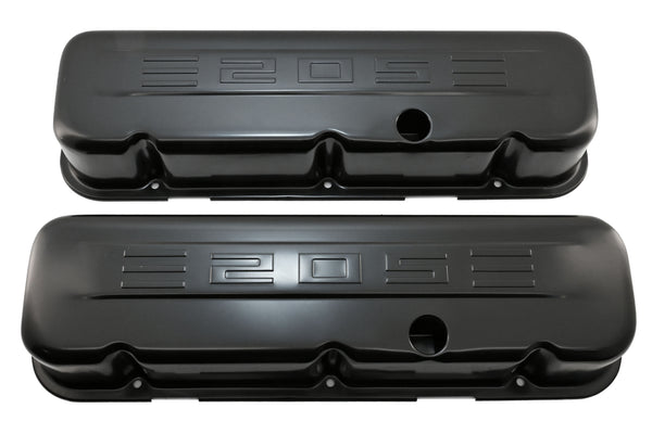 Steel 1965-2000 Chevy Bb 502 Tall Valve Covers C.I.D 502 Logo - Black