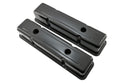 STEEL 1958-86 CHEVY SB 283-400 1 HOLE - 2 HOLE SCREW IN TALL VALVE COVERS - BAFFLED-BLACK