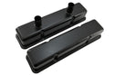 1958-86 CHEVY SMALL BLOCK 283-305-327-350-400 CIRCLE TRACK RACING STEEL VALVE COVERS - BLACK