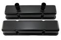 1958-86 CHEVY SMALL BLOCK 283-305-327-350-400 CIRCLE TRACK RACING STEEL VALVE COVERS - BLACK
