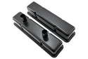 1958-86 CHEVY SMALL BLOCK 283-305-327-350-400 CIRCLE TRACK RACING STEEL VALVE COVERS - BLACK