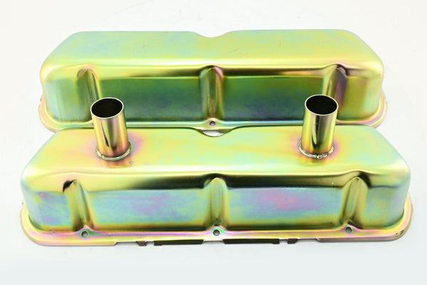 1962-85 FORD SMALL BLOCK 260-289-302-351W CIRCLE TRACK RACING VALVE COVERS - ZINC