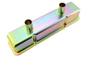 1958-86 CHEVY SMALL BLOCK 283-305-327-350-400 CIRCLE TRACK RACING STEEL VALVE COVERS - ZINC