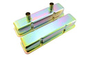 1958-86 CHEVY SMALL BLOCK 283-305-327-350-400 CIRCLE TRACK RACING STEEL VALVE COVERS - ZINC