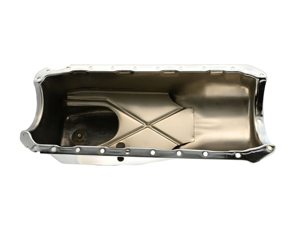 Steel Oil Pan – Fits 1966–1990 Chevy Big‑Block Truck 396‑402‑427‑454 – 6‑Quart Capacity – Chrome Finish