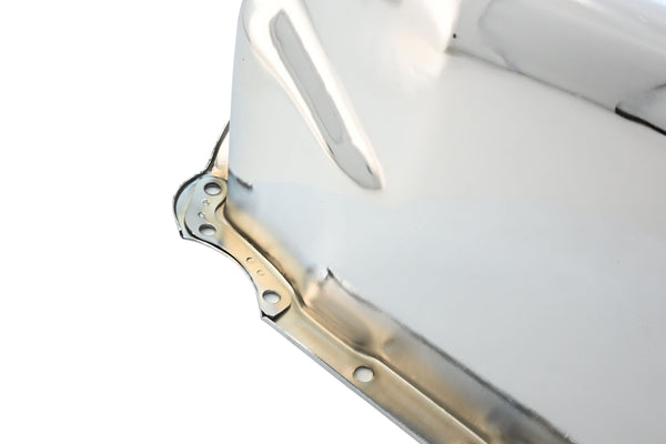 Steel Oil Pan – Fits 1966–1990 Chevy Big‑Block Truck 396‑402‑427‑454 – 6‑Quart Capacity – Chrome Finish