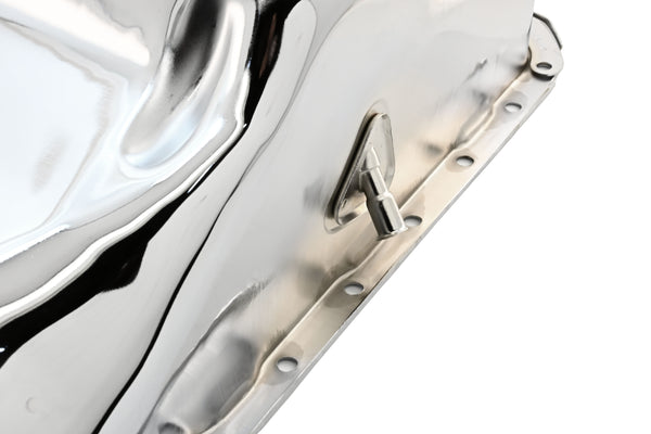 Steel Oil Pan – Fits 1966–1990 Chevy Big‑Block Truck 396‑402‑427‑454 – 6‑Quart Capacity – Chrome Finish