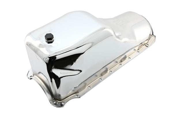 Steel Oil Pan – Fits 1966–1990 Chevy Big‑Block Truck 396‑402‑427‑454 – 6‑Quart Capacity – Chrome Finish