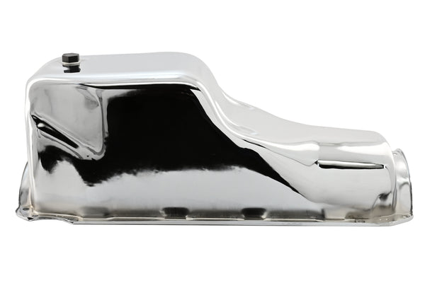 Steel Oil Pan – Fits 1966–1990 Chevy Big‑Block Truck 396‑402‑427‑454 – 6‑Quart Capacity – Chrome Finish