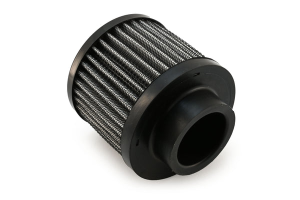 Steel Cotton Filter Breather – Clamp-On 1-3/8" Neck - High-Flow Air Breather Filter - Black
