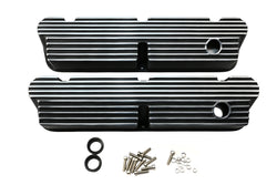Aluminum Tall Pentroof Valve Covers – Fits 1962–1985 Ford 289 / 302 / 347 / 351W / 427 – Black Finish