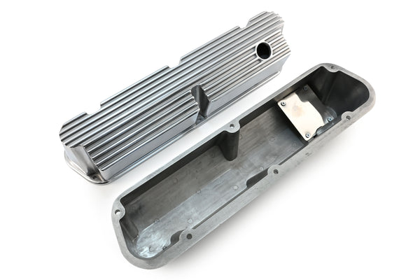Aluminum Tall Pentroof Valve Covers – Fits 1962–1985 Ford 289 / 302 / 347 / 351W / 427 – Polished
