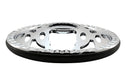 14" CHROME BILLET ALUMINUM STEERING WHEEL W- HALF WRAP - 9 HOLE