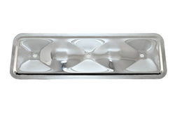 1962-74 CHEVY 194-230-250 STRAIGHT-INLINE 6 CYLINDER STEEL VALVE COVER SIDE PLATE - CHROME (One Plate Only)