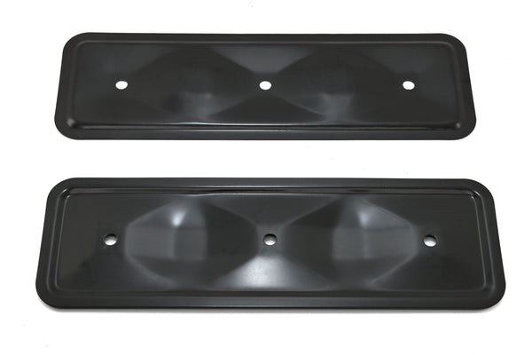 1962-74 CHEVY 194-230-250 STRAIGHT-INLINE 6 CYLINDER STEEL VALVE COVER SIDE PLATE - BLACK (One Plate Only)