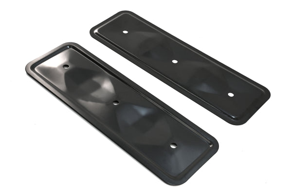 1962-74 CHEVY 194-230-250 STRAIGHT-INLINE 6 CYLINDER STEEL VALVE COVER SIDE PLATE - BLACK (One Plate Only)