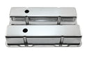 Polished Aluminum Tall Valve Covers – Fits 1958–1986 Chevy Small Block 283 / 305 / 327 / 350 / 400 – Smooth Top – 1.25" Push-In