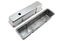 Polished Aluminum Tall Valve Covers – Fits 1958–1986 Chevy Small Block 283 / 305 / 327 / 350 / 400 – Smooth Top – 1.25" Push-In