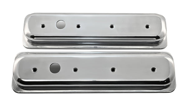 Aluminum 1987–97 Chevy Short Valve Covers Center Bolt – Smooth – Polished