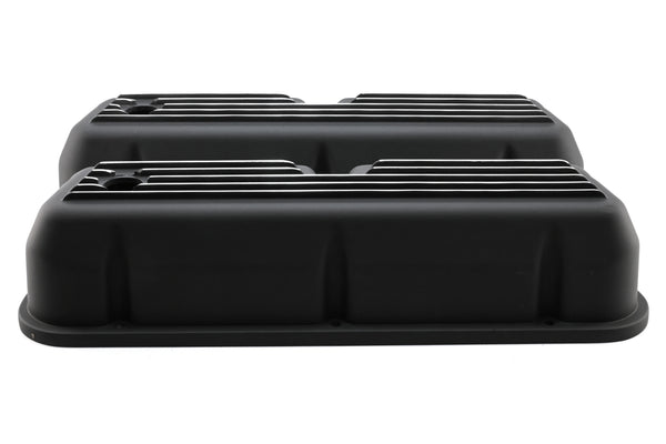 Aluminum Ford Small Block 289-302-351W-5.0L Tall Full Finned Valve Covers – Black Finish