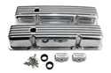 Aluminum Tall Valve Covers Fits 1958–86 Chevy Small Block 283/305 / 327/350 / 383/400 – Full Finned – Polished Finish