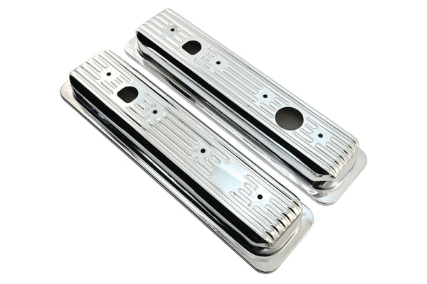 1987-00 CHEVY-GMC 5.0L & 5.7L CENTER BOLT STEEL VALVE COVER CAPS - CHROME