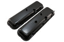 1965-72 CHEVY BIG BLOCK 396-427-454 SHORT OEM STYLE STEEL VALVE COVERS W- DRIPPER RAILS - BLACK