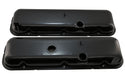 1965-72 CHEVY BIG BLOCK 396-427-454 SHORT OEM STYLE STEEL VALVE COVERS W- DRIPPER RAILS - BLACK