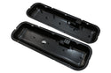 1965-72 CHEVY BIG BLOCK 396-427-454 SHORT OEM STYLE STEEL VALVE COVERS W- DRIPPER RAILS - BLACK