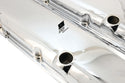 1965-72 CHEVY BIG BLOCK 396-427-454 SHORT OEM STYLE STEEL VALVE COVERS W- DRIPPER RAILS - CHROME