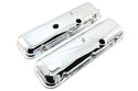1965-72 CHEVY BIG BLOCK 396-427-454 SHORT OEM STYLE STEEL VALVE COVERS W- DRIPPER RAILS - CHROME