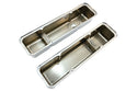 1958-86 STEEL CHEVY SMALL BLOCK 283-305-327-350-400 TALL SMOOTH VALVE COVERS - CHROME