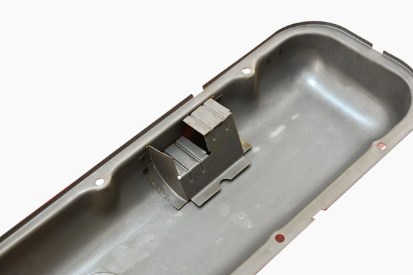 1965-72 CHEVY BIG BLOCK 396-427-454 SHORT OEM STYLE STEEL VALVE COVERS W- DRIPPER RAILS - ORANGE