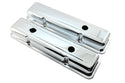 1958-86 CHEVY SMALL BLOCK 283-305-327-350-400 OEM STYLE SHORT VALVE COVERS - CHROME