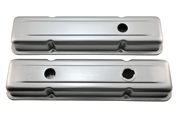 1958-86 CHEVY SMALL BLOCK 283-305-327-350-400 OEM STYLE SHORT VALVE COVERS - RAW