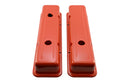 1958-86 CHEVY SMALL BLOCK 283-305-327-350-400 OEM STYLE SHORT VALVE COVERS - ORANGE