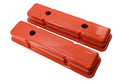 1958-86 CHEVY SMALL BLOCK 283-305-327-350-400 OEM STYLE SHORT VALVE COVERS - ORANGE