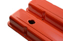 1958-86 CHEVY SMALL BLOCK 283-305-327-350-400 OEM STYLE SHORT VALVE COVERS - ORANGE