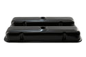 1959-79 PONTIAC 301-326-350-389-400-421-428-455 V8 SHORT STEEL CENTER HOLE VALVE COVERS - BLACK