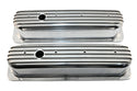 Aluminum 1987–97 Chevy Center Bolt Tall Valve Covers – Finned – Polished