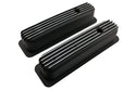 Aluminum 1987–97 Chevy Center Bolt Tall Valve Covers – Finned – Black