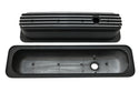 Aluminum 1987–97 Chevy Center Bolt Tall Valve Covers – Finned – Black