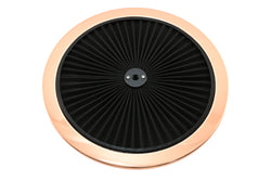 Cotton Universal Top-Flow Round Washable Air Cleaner Top – Black Filter with Copper Ring