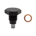 CFR STEEL MAGNETIC DRAIN PLUG W / 1 COPPER WASHER 1/2"-20 RH 1 X HZ-9065 - BLACK H4 4X5