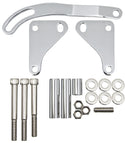 CHEVY SMALL BLOCK STEEL POWER STEERING BRACKET SET - CHROME