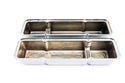 STEEL 1958-86 CHEVY SB 283-305-327-350-400 SHORT VALVE COVERS FLAMED - CHROME
