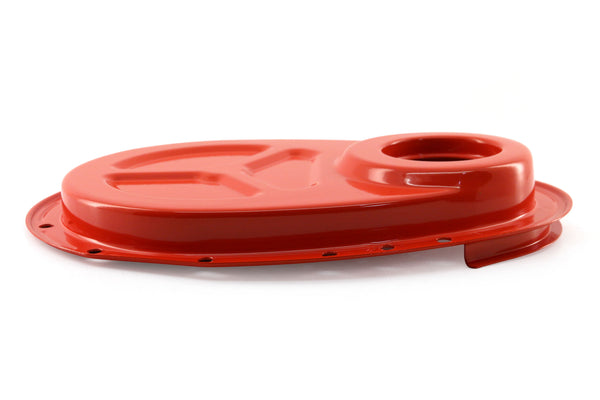 Steel Timing Chain Cover Kit for Roller Cam Fits 1955–1995 Chevy SBC 283–400 – Painted Orange
